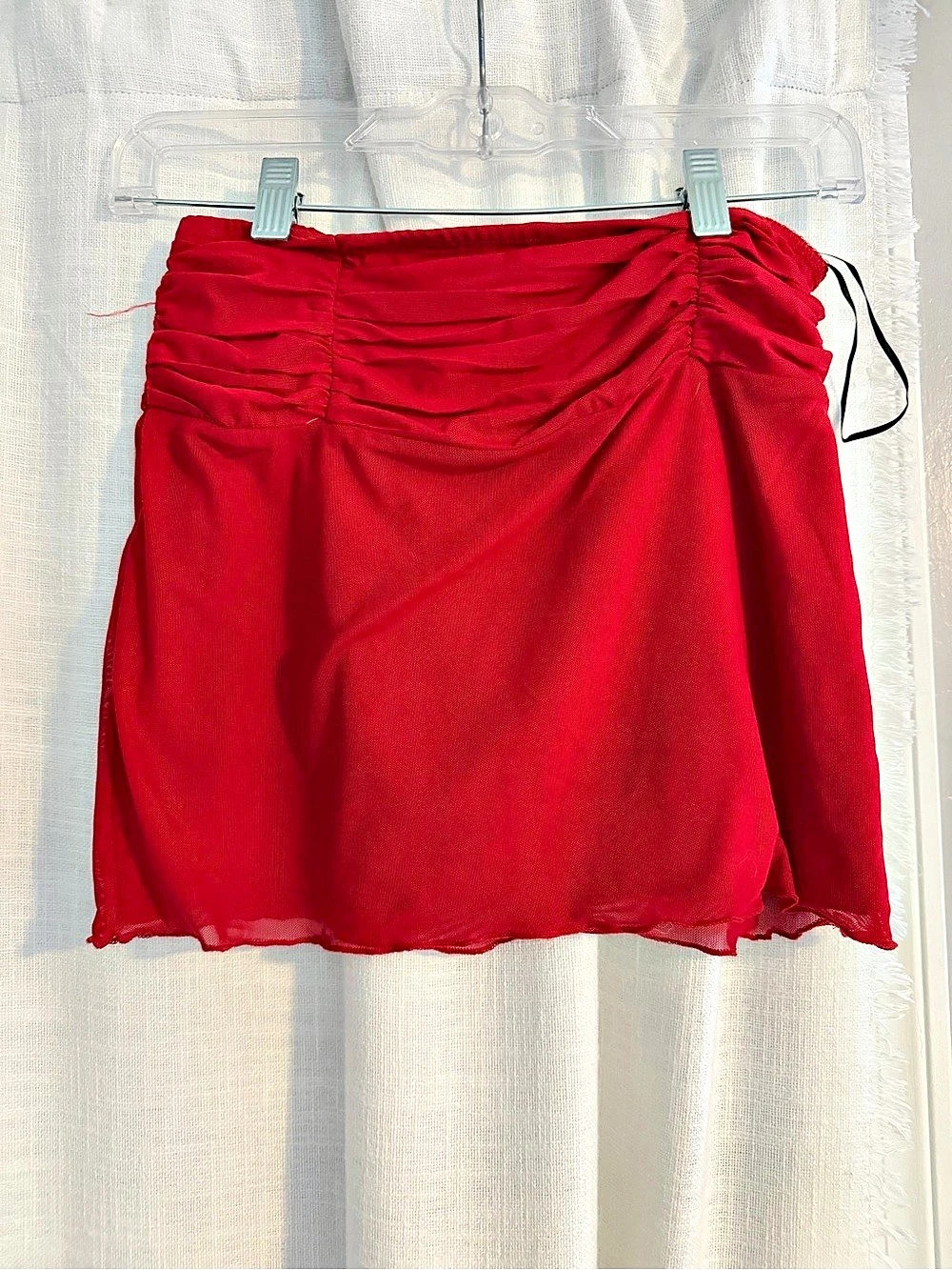Princess Polly Meredith Ruched Mini Skirt Red US 4